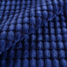 MERNETTE Decorative Throw Pillow Cover Cushion Covers Pillowcase, Home Decor Decorations for Sofa Couch Bed Chair, Corduroy, Granules Dark Blue, 18"x18",2 Pieces