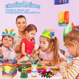 JOTOL Children's Craft Set, 2500 + Pieces Craft Supplies, Craft Set for Children, Scrapbooking Craft Set, Craft Case, DIY Craft for Girls, Boys, 4, 5, 6, 7, 8 Years, Children's Birthday Gift