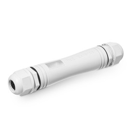 Outdoor Gigabit PoE Passthrough Switch, 1 PoE in 1 PoE Out Extender, IEEE802.3af/at PoE Powered 30W, 10/100/1000Mbps Ethernet, IP67 Waterproof Plug and Play