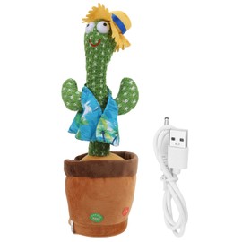 Cactus Plush Toy Multifunction Electronic Cacti Plaything Singing and Dancing Cacti Cactus Toy(Hat Charging )