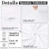 HAISIWLKJ 3 Pack Table Cloth 8ft White Tablecloths for Rectangle