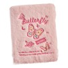 Carpeta De Tarjetas Fotográficas De Felpa De Mariposa, Rosa
