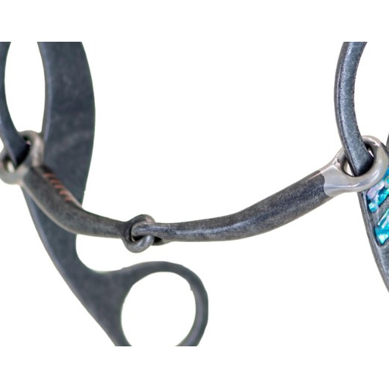 Cowboy Tack Turquoise Smooth Snaffle Gag Bit