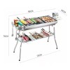 cestbella Asador Acero Inoxidable De Plegable Con Bolsa Almacenamiento
