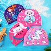 4 Pieces Swim Cap for Kids Fabric Swimming Hat Waterproof