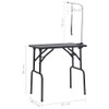 vidaXL Adjustable Pet Grooming Table with Loop - Large Non-Slip