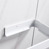 Halyuhn Bathroom Shelves, 15.7in Tempered Glass Shelf with Towel Bar