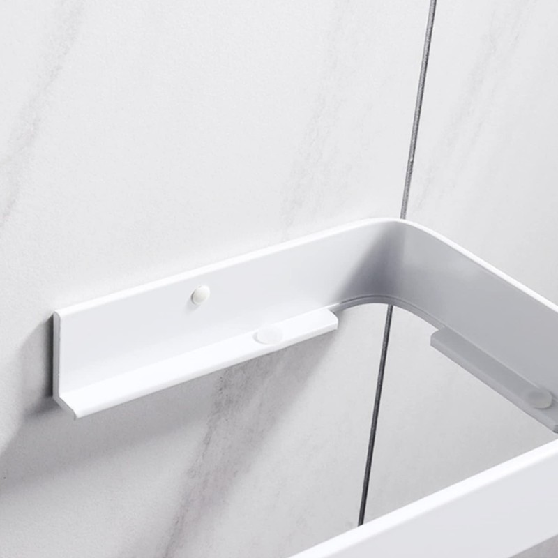 Halyuhn Bathroom Shelves, 15.7in Tempered Glass Shelf with Towel Bar
