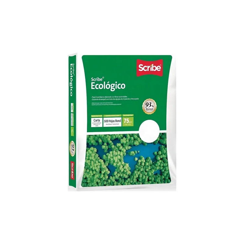 Papel Bond Scribe Ecologico Carta 75 gr - 500 Hojas