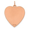 925 Sterling Silver Rose Gold Plated Engraveable Love Heart Pendant