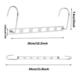 10 PCS Hangers Space Saving Metal Closet Organizers Saver Clothes Hanger Organizer Magic for Wardrobe Dorm Room Essentials Metal Stainless Steel Portable Durable