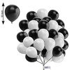 Plain Round Balloons 12 Inch White & Black Balloons for