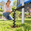 15 Inch Heavy Duty Spiral Ground Anchors, 4 Pack Steel