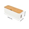 Cable Organizer Box, Cable Management Box, with Bamboo Lid Power