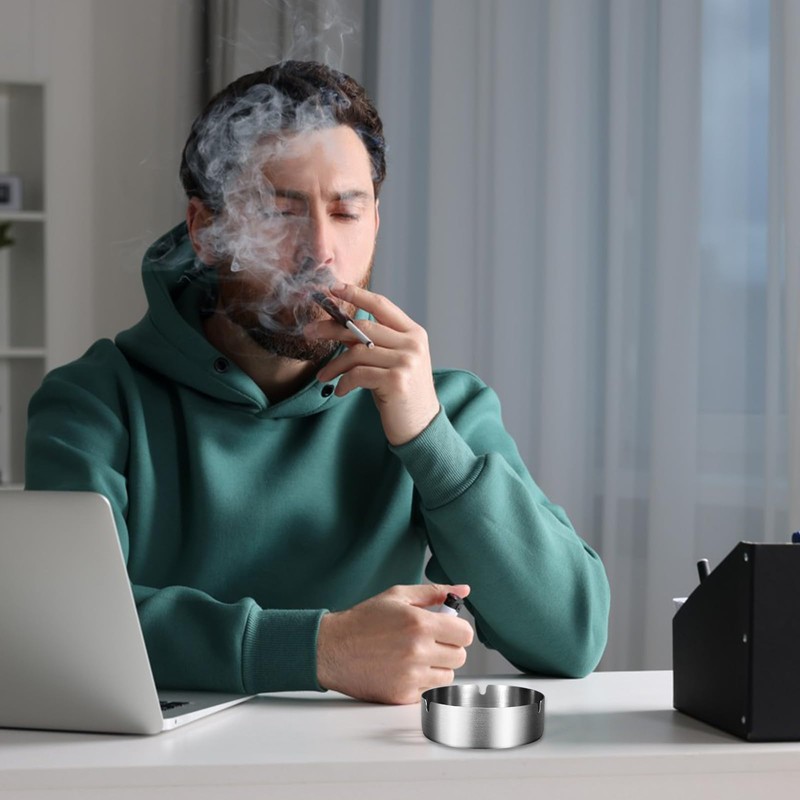 10 pieces ashtray, stainless steel, table top ashtray, modern table