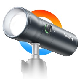SMALLRIG - Linterna de fotografía LED RGB, luz ambiental con patrón de aleación de aluminio de 7500 mAh, luz de relleno de 4 colores con 20 filtros estampados, perfecta para fotos, accesorios de