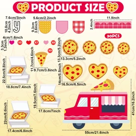 Valentine’s Day Pizza Classroom Bulletin Board Decorations Pizza Truck Heart Cutouts You Have A Pizza My Heart Bulletin Board Set Valentines Day Decor for Home School Office Pizza Party Supply