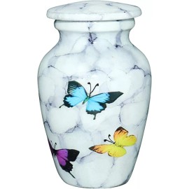 Small Designer Butterfly Urns with a keepsake Velvet Box for human ashes