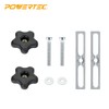 POWERTEC 71642 Miter Slot Hardware Kit (Slot Bars, Knobs, Screws,