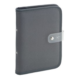 Lihit Lab Myfa N3320-24 Aksta Mini 6-Hole Collection Binder, Charcoal Black