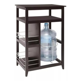 Tubogar Portagarrafón De Agua Mesa Multiusos Compartimentos Iza Café