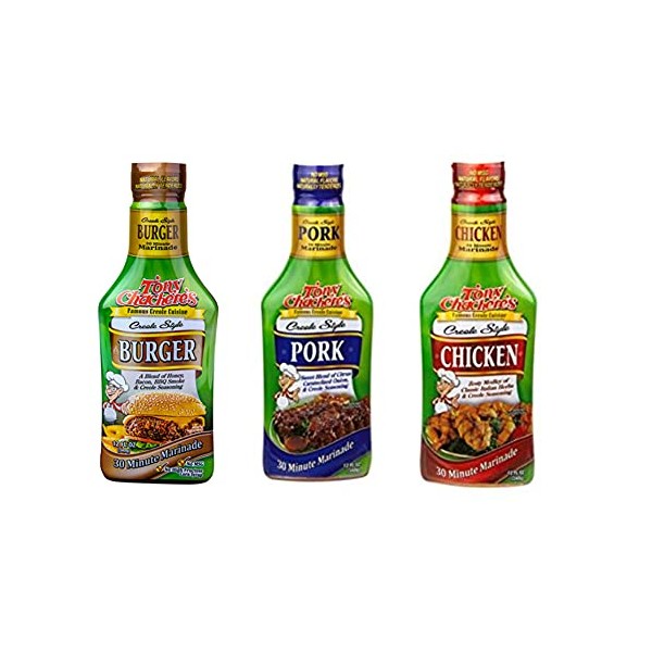 Tony Chachere Pourable Marinades, Variety Pack, 3 Count