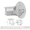 Boat Deck Filler with Key Cap Marine Stainless Steel Hardware