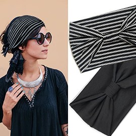 VENUSTE VENUSTE Wide Headbands for Women's Hair, Boho Fashion Knotted Head Bands for Adult Women Hair Accessories, 6PCS