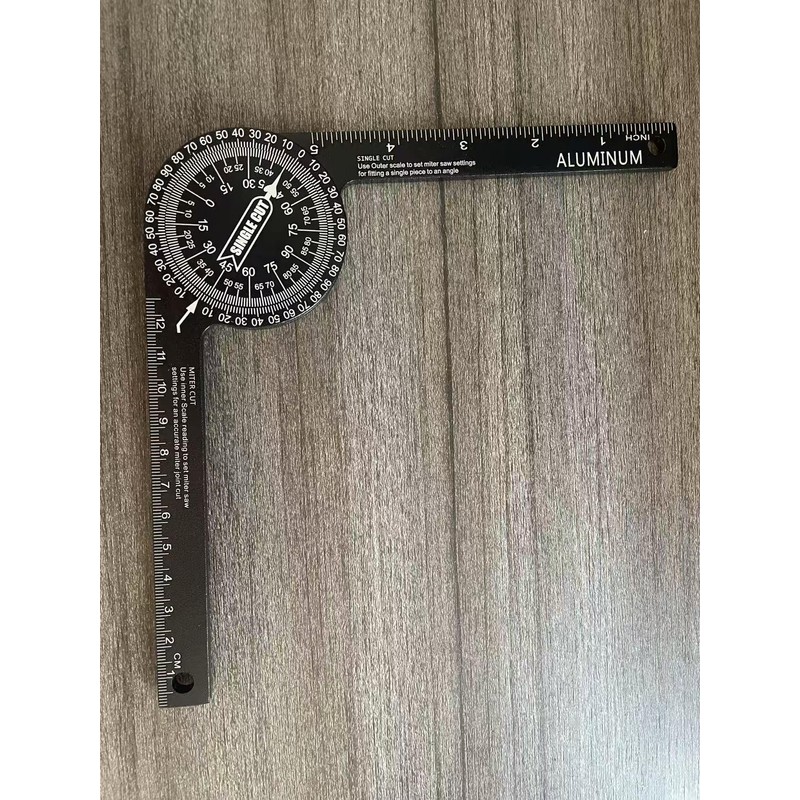 Snwoygr 7 Inch Aluminum Miter Saw Protractor, Professional Angle Measuring