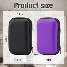 Mrltau 2 Pieces 14 x 10 x 4 cm Playing Card Case for Skip BO Skyjo Phase 10 UNO Cabo Card Game, Space for up to 216 Cards, Trading Card Box, Playing Cards (Black + Purple)