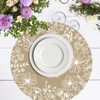 Paper Placemats Disposable 50 Pack Beige Bloom Flowers Place Mats