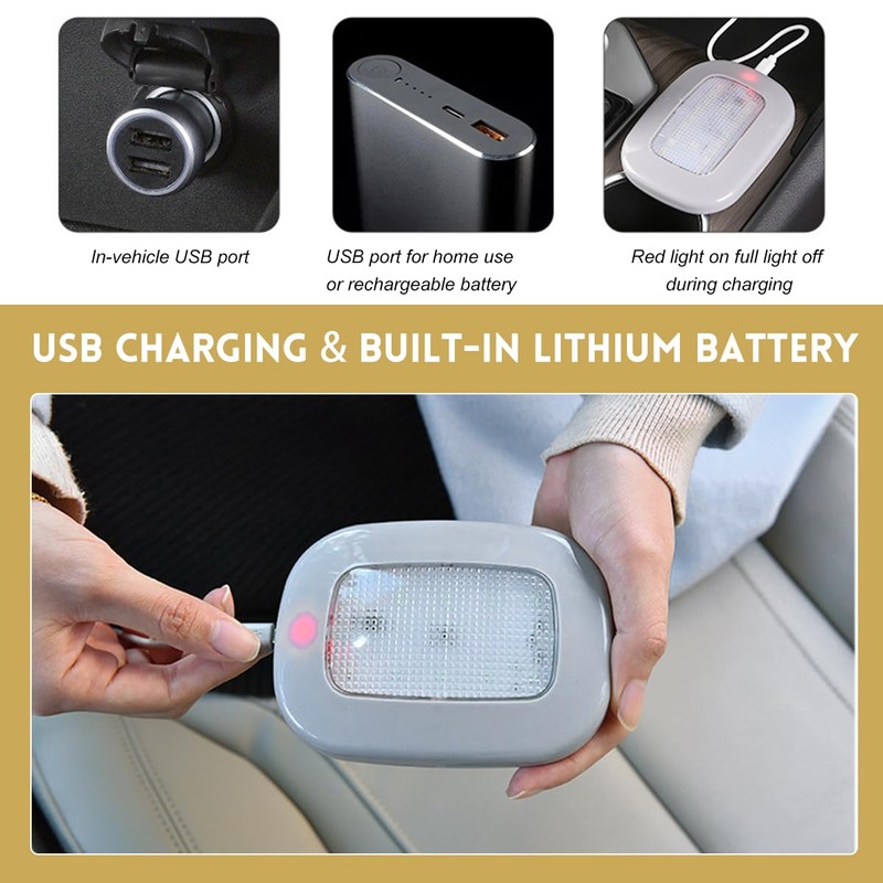 FSTURIOS Car Interior Ceiling Roof Light, Magnetic Wireless Dome Map
