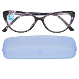 Progressive Multifocal Glasses Anti Blue Ray Progressive Multifocal Glasses for Reading Gaming TV Phones +200 Black Purple Frame