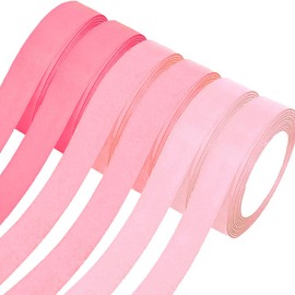 Satin Ribbon, 6 Rolls Decorative Ribbon, Fabric Ribbon, 20 mm x 22 m Roll, Decoration Gift Ribbon, Pink Ribbon for Gift Packaging, Wedding Decoration, Birthday Gifts, DIY Crafts, Bouquets, Pink