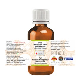 Greenwood Essential Pure Hibiscus Carrier (Infused) Oil (Hibiscus rosa-sinensis) 100ml (3.38oz)