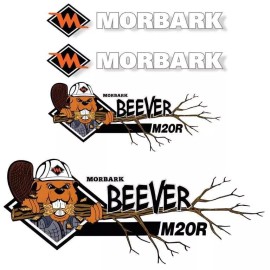 Morbark Beever M20R Decals Aftermarket Repro Decal Sticker Kit, UV laminated