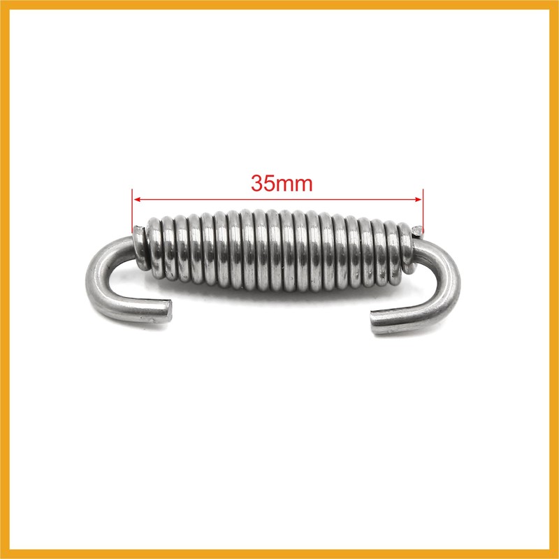 Partuto 8pcs 60mm Stainless Steel Motorcycle Exhaust Pipe Springs Universal