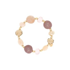 Lizas Jewellery Bracelet Beige Bead Bracelet Various Models, Synthetic