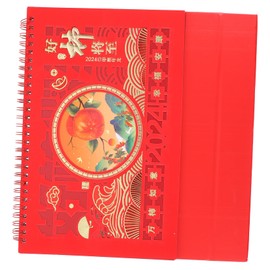 Operitacx 2024 Mini-süßer Tischkalender Trocken Abwischbarer Kalender Desktop-dekoration Monatliche Kalenderverzierung Dekorativer Monatskalender Digitaler Kalenderplaner Bürokalender Papier