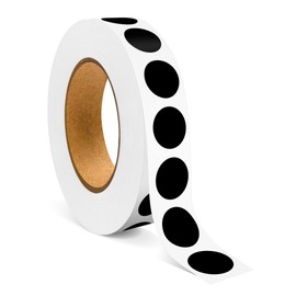 TRTAPE 1/2 Inch Circle Sticker Labels,Pack of 1000 Round Color Coding Circle Dots Stickers Labels,Dot Stickers Label Sticker for Home Office(Black)
