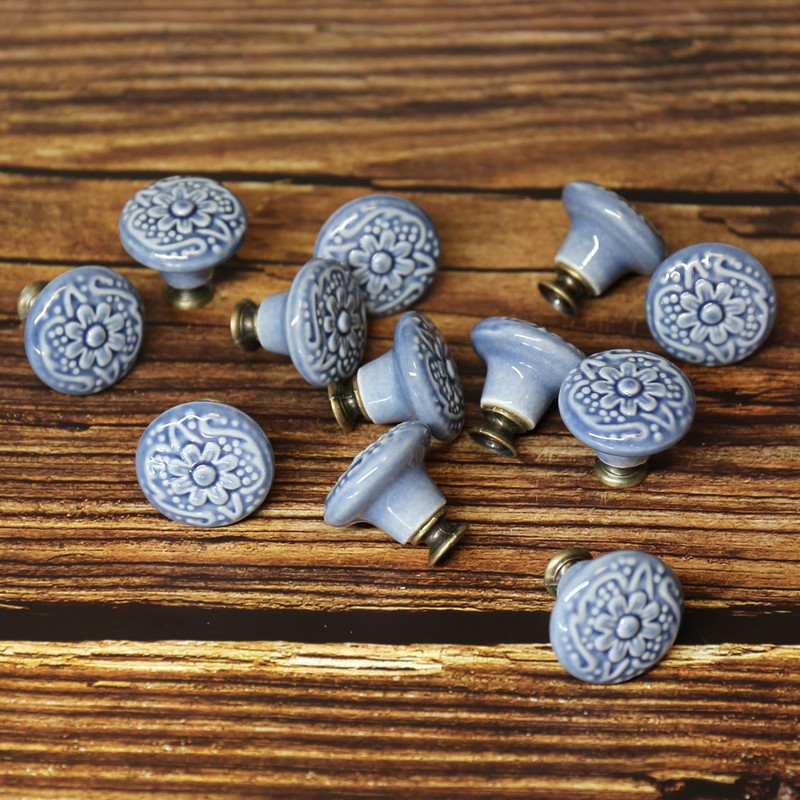 Auped 12 Vintage Style Furniture Knobs 34 mm for Kitchen