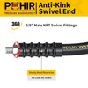 POHIR 8FT Pressure Washer Whip Hose 4800psi 3/8'' Steel Wire