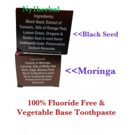 Essential Palace Organic 6 Tubes Mix Toothpaste " MORINGA & BLACK-SEEED" Essential Palace 5 In 1