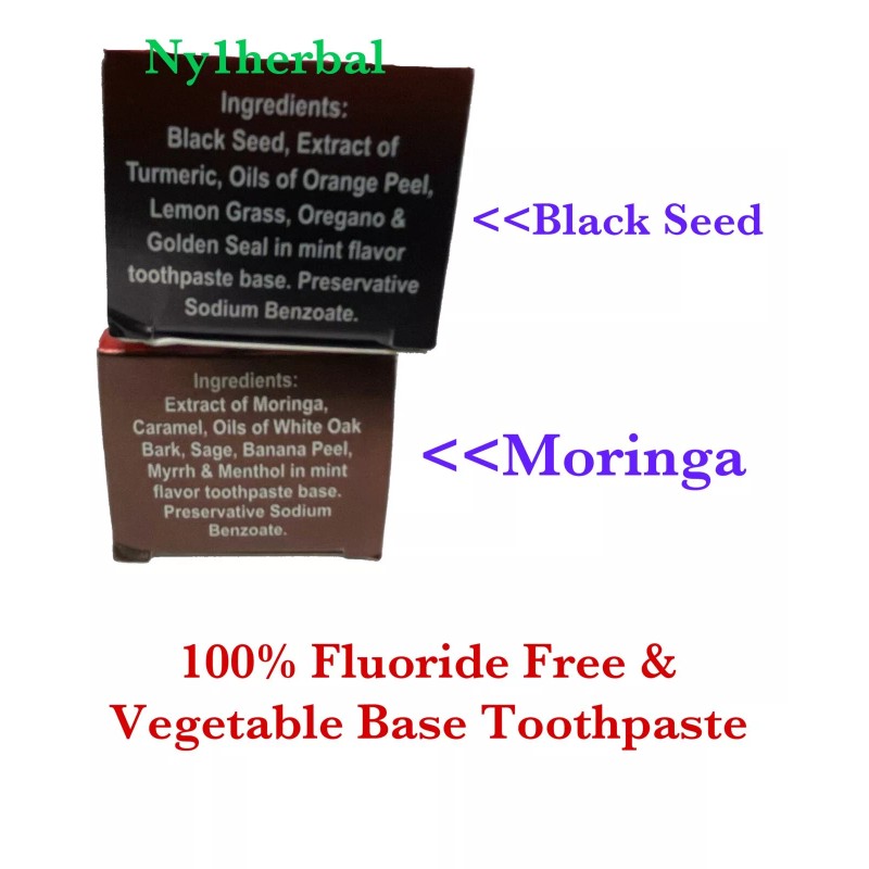 Essential Palace Organic 6 Tubes Mix Toothpaste " MORINGA &