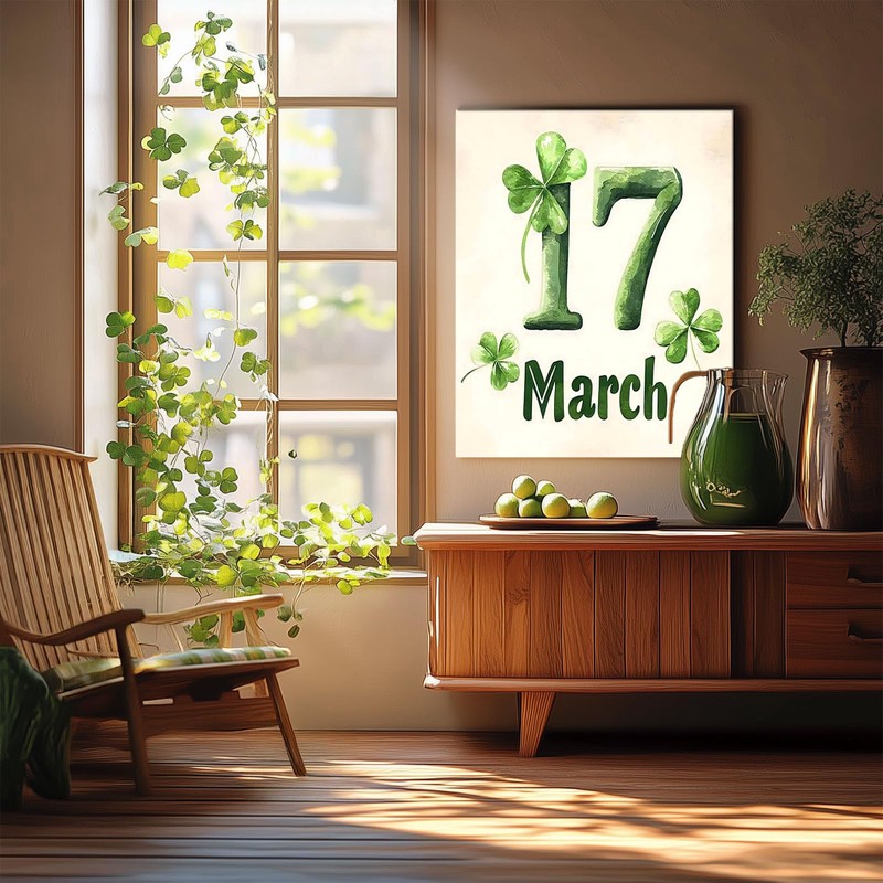 St. Patrick's Day Canvas Wall Art Decor - 8X10 inch