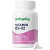 Wellsgoing Vitamin D3 + K2 Supplement, 5000 IU (125 mcg)