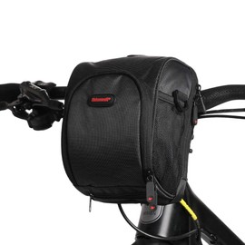 Rhinowalk Bicycle Waterproof Front Bag Handle Bag Frame Bag Side Bag, Black, Minimal