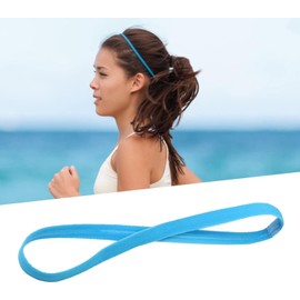 Black Elastic Thin Sports Headband, Athletic Non Slip Skinny Headband for Women Men Boys Girls,Silicone Grip Hairband Mini Sweat Band for Workouts Cycling Football Running Yoga Basketball Gym,Fan Shop