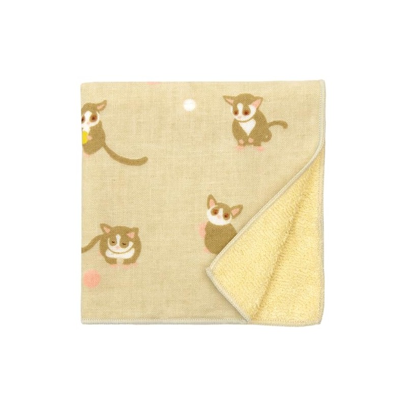 Hamamonyo Washed Towel Handkerchief Japanese Taupe