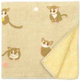 Hamamonyo Washed Towel Handkerchief Japanese Taupe